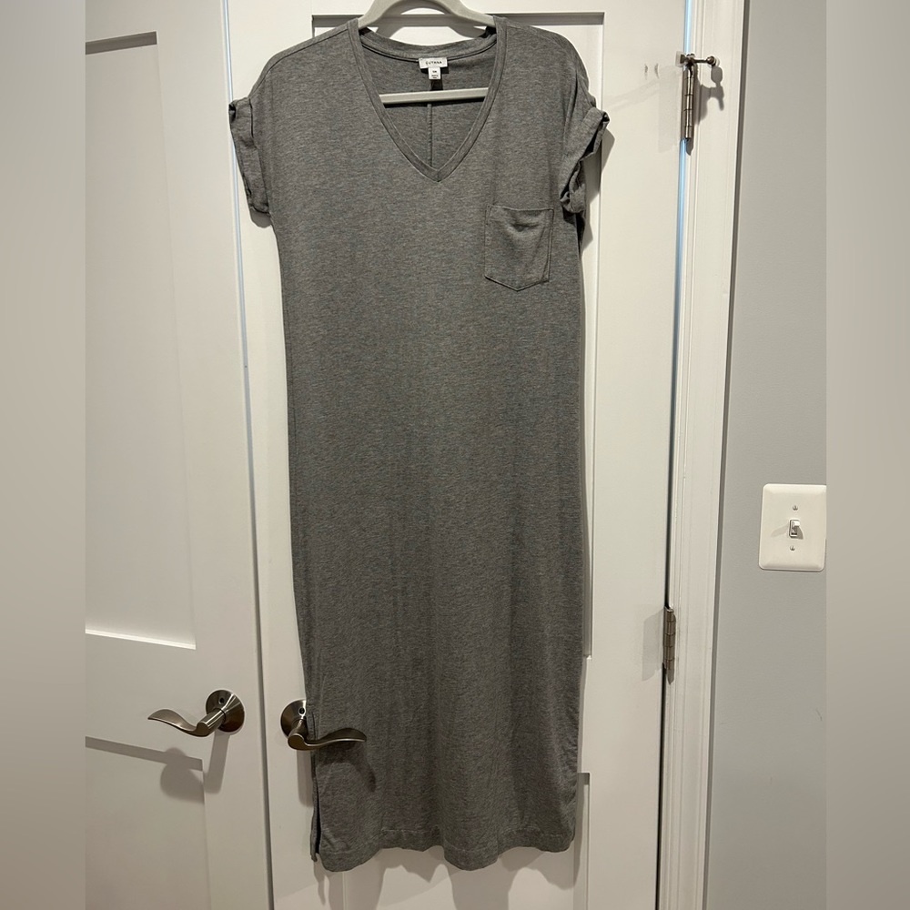 Cuyana V-Neck Midi Dress